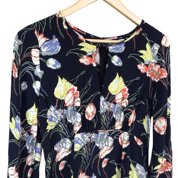 Bytimo Trailing Flowers Black Floral Long Sleeve Dress Size XS NEW - Picture 15 of 15